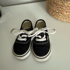 Vans Black and White Kids Sneakers
